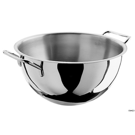 BASTARDELLA SEMISFERERICA CON MANIGLIE INOX 18\10  CM 22 50903922