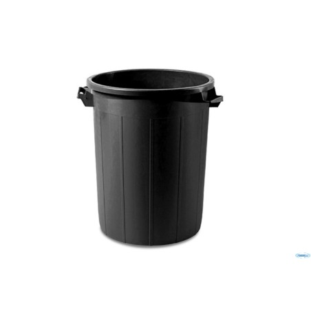 BIDONE PORTA IMMONDIZIA NERO LT. 70 CM 45X60H - SENZA COPERCHIO -  25080
