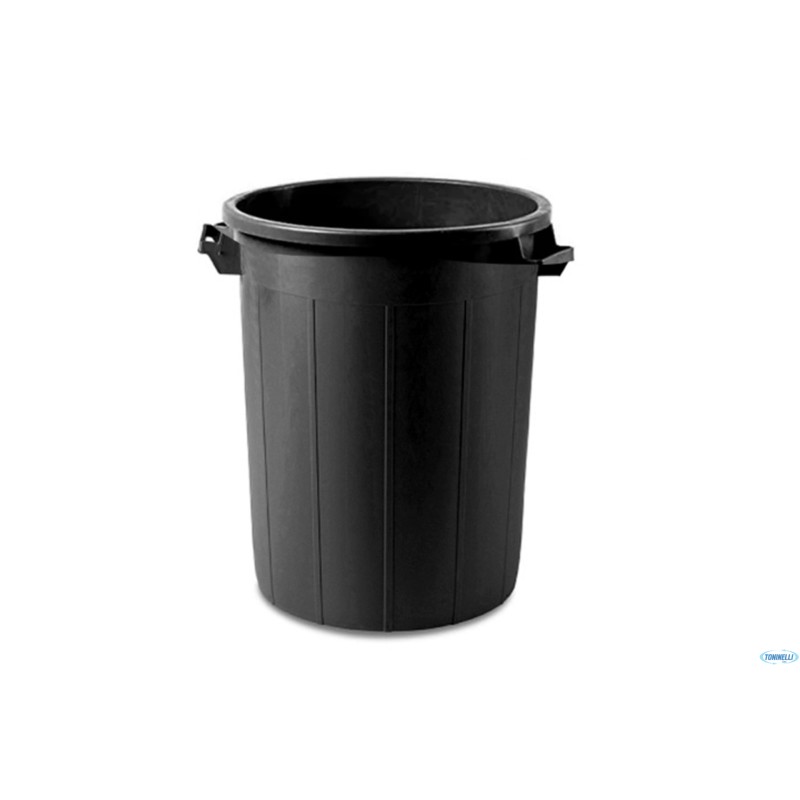 BIDONE PORTA IMMONDIZIA NERO LT.100 CM 52X65H - SENZA COPERCHIO -  - 25110