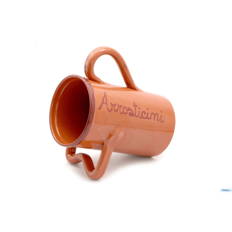 BROCCA PORTA ARROSTICINI TERRACOTTA  ART 5  23X1X4