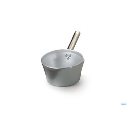 CASSERUOLA CONICA 3 MM ALLUMINIO 1 MANICO TUBOLARE INOX  CM.16 H 8 LT 1,7 SENZA COPERCHIO