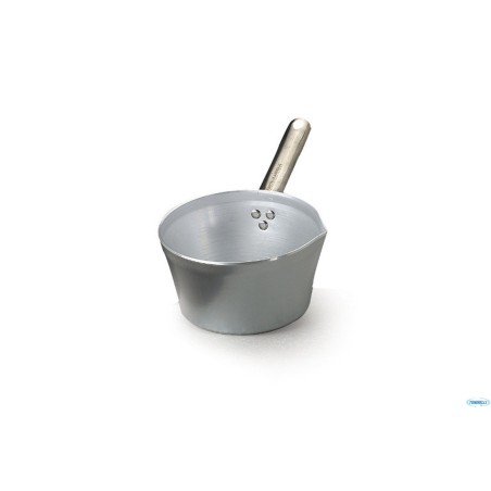 CASSERUOLA CONICA 3 MM ALLUMINIO 1 MANICO TUBOLARE INOX  CM.16 H 8 LT 1,7 SENZA COPERCHIO
