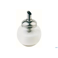 DOSAZUCCHERO VETRO-INOX 150 ML ROTONDO CM 8,4H12