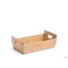 HOGAZA-MINI CESTA RETTANGOLARE IN LEGNO CON MANICI CM23X13 H7 7543
