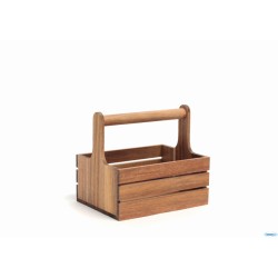 HOGAZA-PORTASALSIERE IN LEGNO CON MANICO CM 15X20 H18 7840