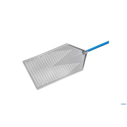 PALA PIZZA A METRO IN ALLUMINIO ANODIZZATO PERFORATA CM 30X80 MANICO 30 CM