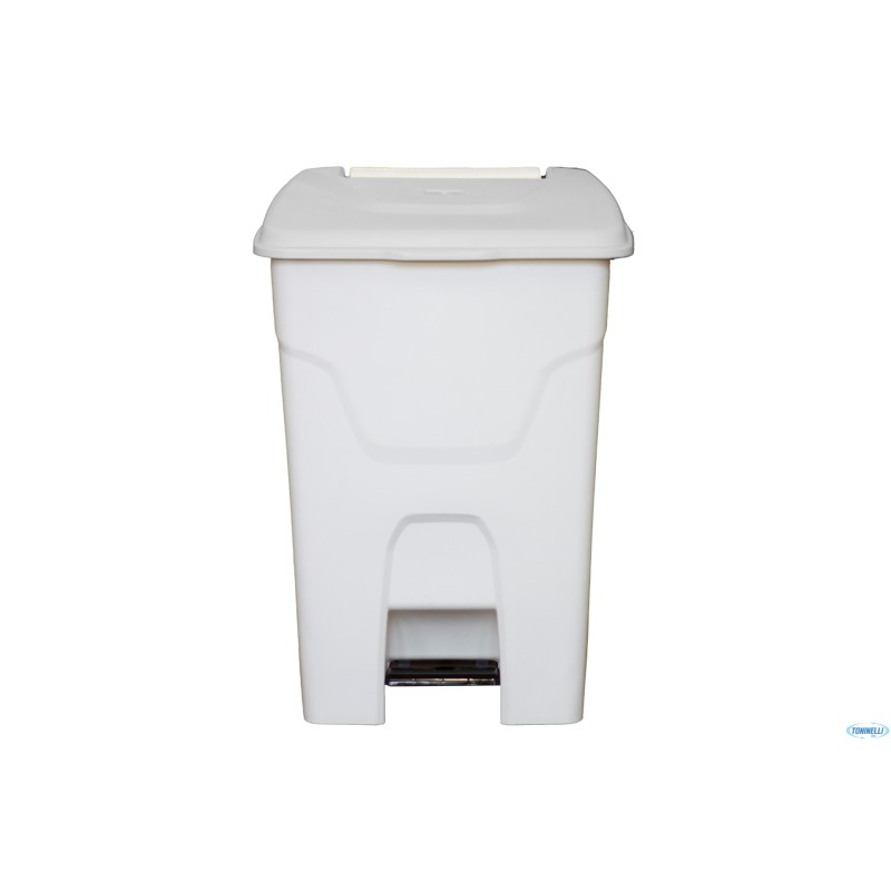 PATTUMIERA PLASTICA CON PEDALE LT 80 BIANCO CM 50,5X40 H 73  BO80-BI