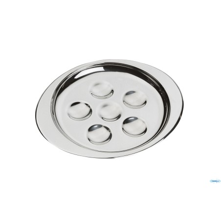PIATTO LUMACHE INOX 6 POSTI CM 20X17