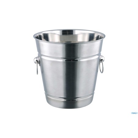 SECCHIELLO CHAMPAGNE INOX CM 20X21,5X21,5H CON ANELLI