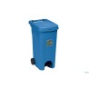 URBAN ECO SYSTEM-BIDONE LT.80 BLU CAPRI CON RUOTE E PEDALE 25602