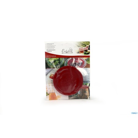 WECK - TAPPO IN SILICONE ROSSO DIAMETRO 80 MM.