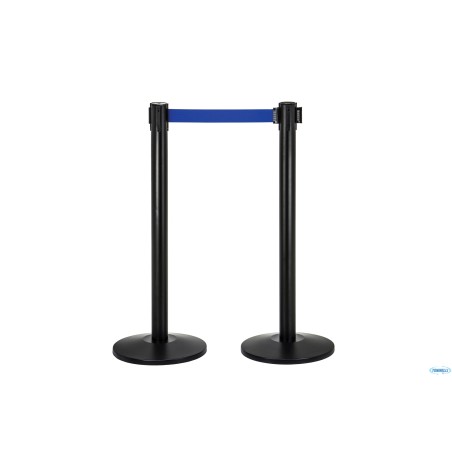ALFA-COLONNA METALLO NERO CM.36XH.95 CON NASTRO BLU RETRAIBILE 2MT.  103340