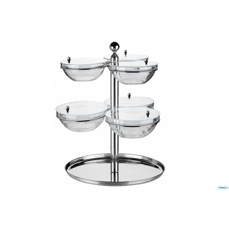 BUFFET-CAROSELLO GIREVOLE INOX CON 6 CIOTOLE CM.56XH.70 50951554