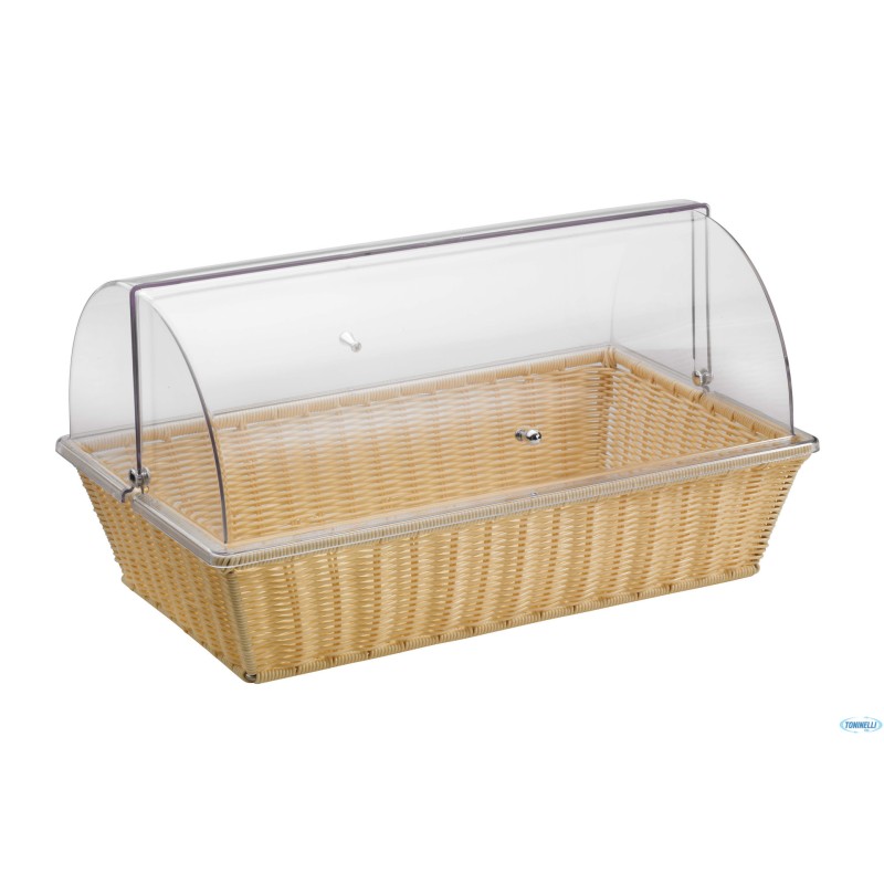 BUFFET-CESTA PANE RETTANGOLARE CON CUPOLA TINTA PAGLIA CM.52,5X32XH.29,5  97150760