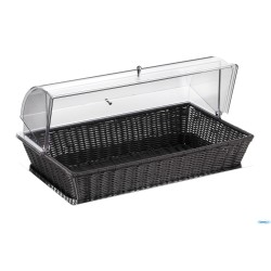 BUFFET-CESTA PANE RETTANGOLARE CON CUPOLA TINTA WENGE CM.52,5X32XH.29,5  F1806900