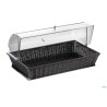 BUFFET-CESTA PANE RETTANGOLARE CON CUPOLA TINTA WENGE CM.52,5X32XH.29,5  F1806900