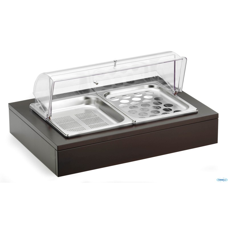BUFFET-DOPPIO VASSOIO PORTA UOVO-VERDURA CON CUPOLA CM.64X46XH.30  51132830