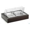 BUFFET-DOPPIO VASSOIO PORTA UOVO-VERDURA CON CUPOLA CM.64X46XH.30  51132830