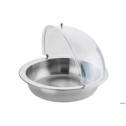 BUFFET-PIATTO PORTA PANE INOX CON CUPOLA CM.47,5XH.34 50951348