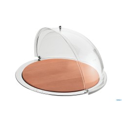 BUFFET-PIATTO PORTAFORMAGGI INOX CON TAGLIERE E CUPOLA CM.47,5XH.34  50951448