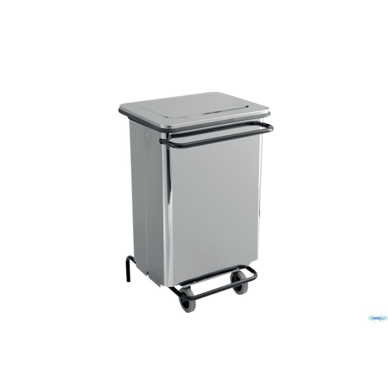CONTENITORE RIFIUTI A PEDALE INOX BRILLANTE 70 L CM 48X42 H 75,5   790630