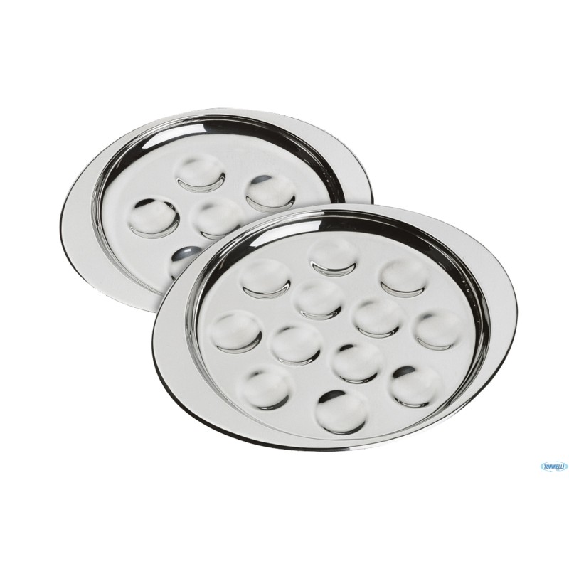 PIATTO LUMACHE INOX 12 POSTI CM 22X19