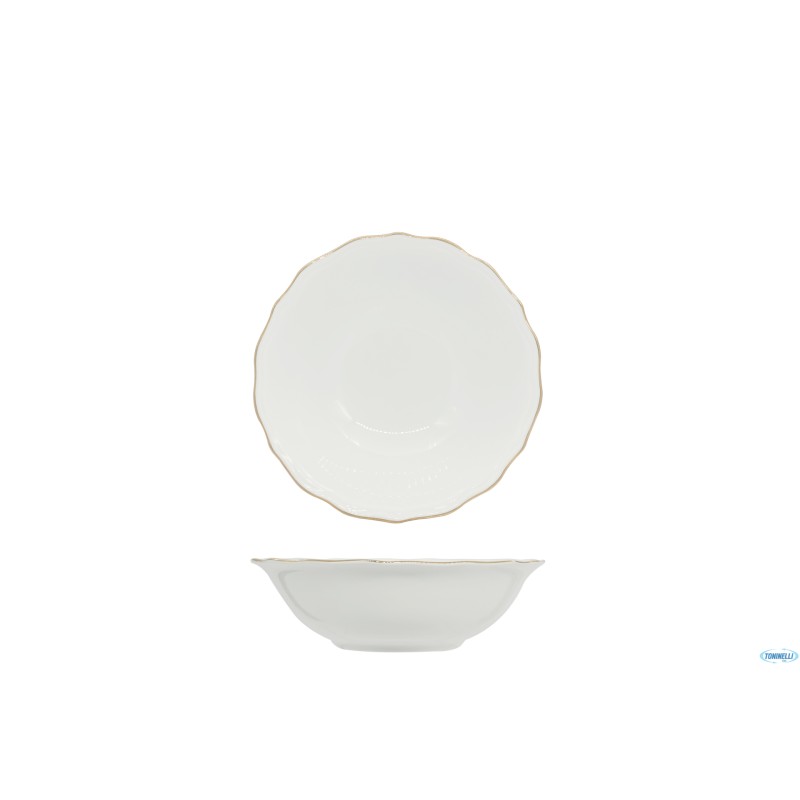 DIANA GOLD - INSALATIERA CM 19 CON DOPPIO FILO ORO AL BORDO 3MM E AL MARLY 1MM