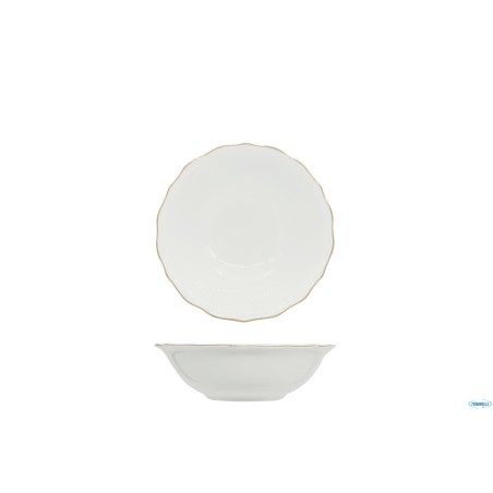 DIANA GOLD - INSALATIERA CM 19 CON DOPPIO FILO ORO AL BORDO 3MM E AL MARLY 1MM