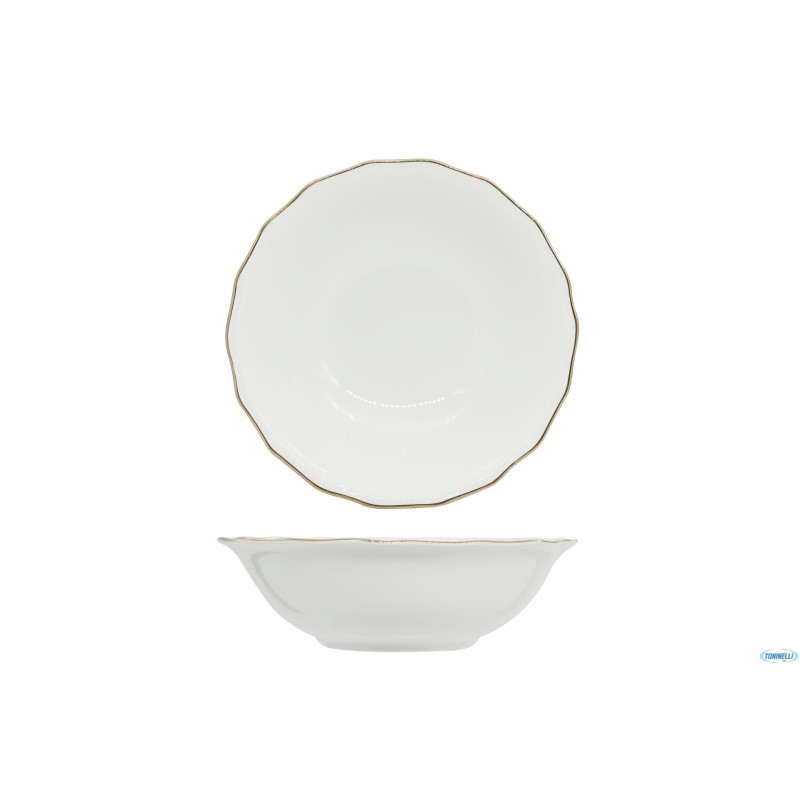DIANA GOLD - INSALATIERA CM 23 CON DOPPIO FILO ORO AL BORDO 3MM E AL MARLY 1MM