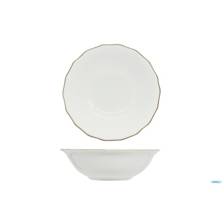 DIANA GOLD - INSALATIERA CM 23 CON DOPPIO FILO ORO AL BORDO 3MM E AL MARLY 1MM