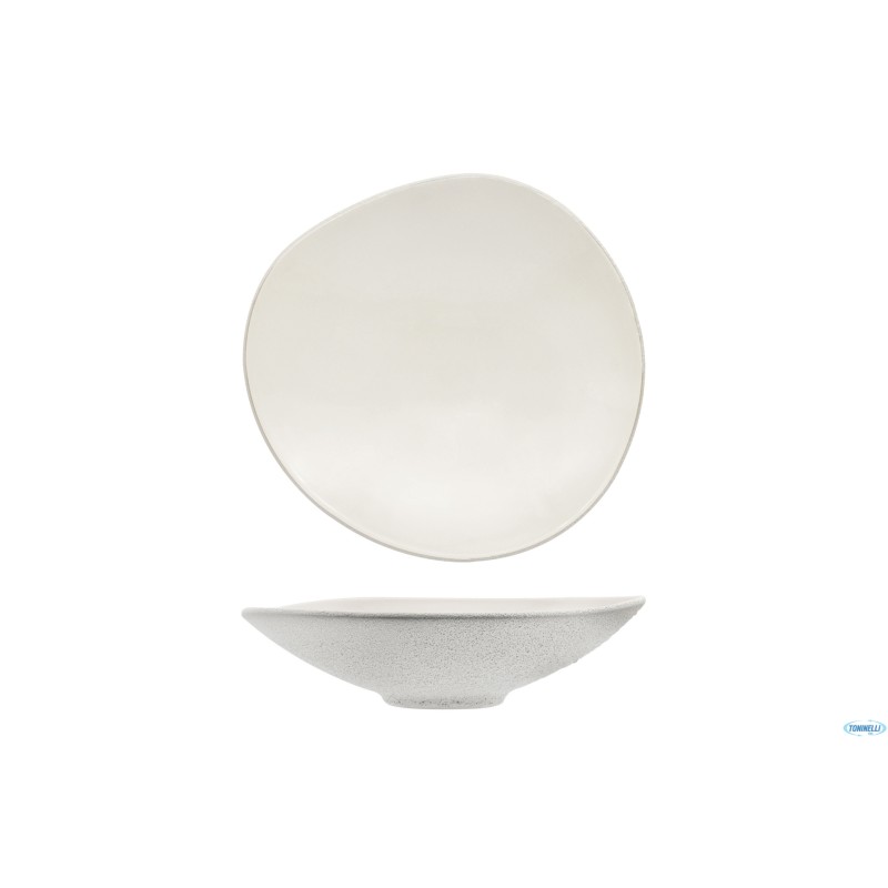 GENESYS EVO BIANCO-PASTA BOWL 29,5 IN PORCELLANA CON FINITURA ESTERNA A BUCCIA D'ARANCIA