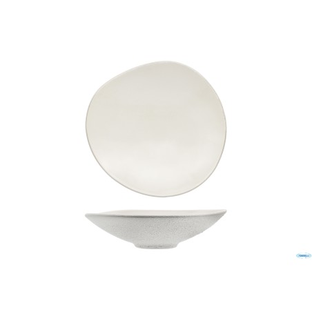 GENESYS EVO BIANCO-PASTA BOWL 29,5 IN PORCELLANA CON FINITURA ESTERNA A BUCCIA D'ARANCIA