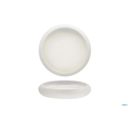 GENESYS EVO BIANCO-PIATTO ALTO NIDO CM.27 IN PORCELLANA CON FINITURA ESTERNA A BUCCIA D'ARANCIA