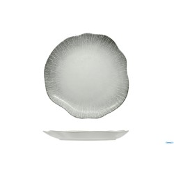 RADIUS-PIATTO PIANO ORGANIC CM.28 IN PORCELLANA  DECORATA