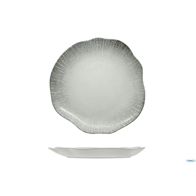 RADIUS-PIATTO PIANO ORGANIC CM.28 IN PORCELLANA  DECORATA