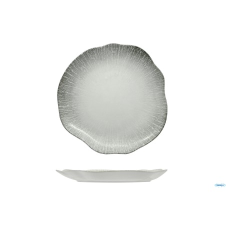 RADIUS-PIATTO PIANO ORGANIC CM.28 IN PORCELLANA  DECORATA