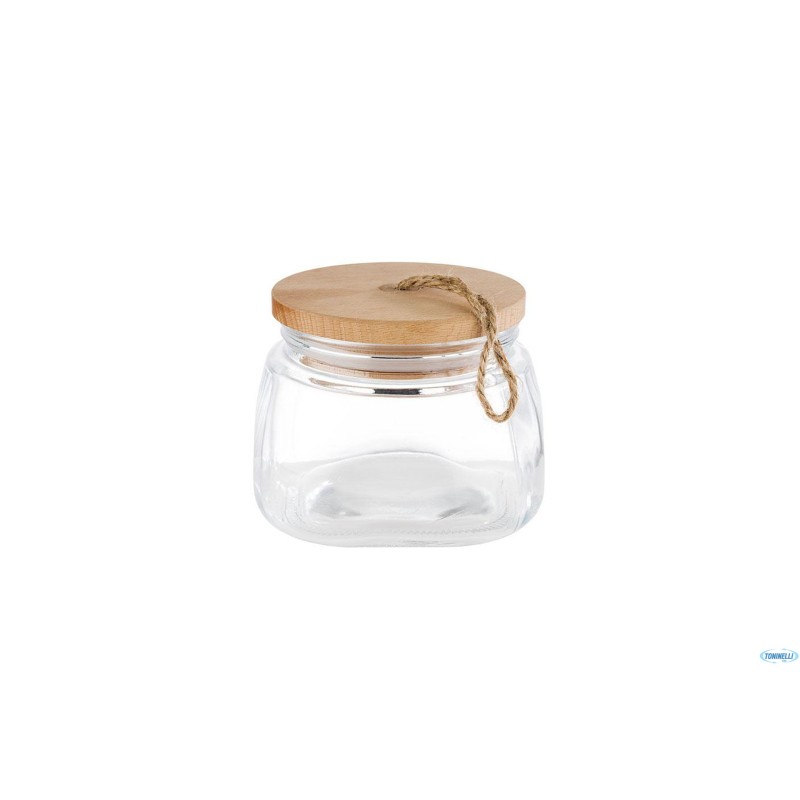 WOODY-VASO IN VETRO LT.1 CON TAPPO A VITE IN LEGNO CON GUARNIZIONE IN SILICONE SALVA AROMA CM.14X14 H.11 WOODY-VASO IN VETRO LT.1 CON TAPPO A VITE IN LEGNO CON GUARNIZIONE IN SILICONE SALVA AROMA CM.14X14 H.11