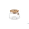 WOODY-VASO IN VETRO LT.1 CON TAPPO A VITE IN LEGNO CON GUARNIZIONE IN SILICONE SALVA AROMA CM.14X14 H.11
