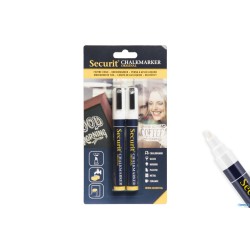 SET 2 PENNARELLI A GESSO LIQUIDO SINGOLO, PUNTA MEDIA 2-6 MM, COLORE BIANCO IN BLISTER     BL-SMA510-WT