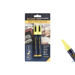 SET 2 PENNARELLI A GESSO LIQUIDO SINGOLO, PUNTA MEDIA 2-6 MM, COLORE GIALLO IN BLISTER     BL-SMA510-YE