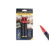 SET 2 PENNARELLI A GESSO LIQUIDO SINGOLO, PUNTA MEDIA 2-6 MM, COLORE ROSSO IN BLISTER     BL-SMA510-RD