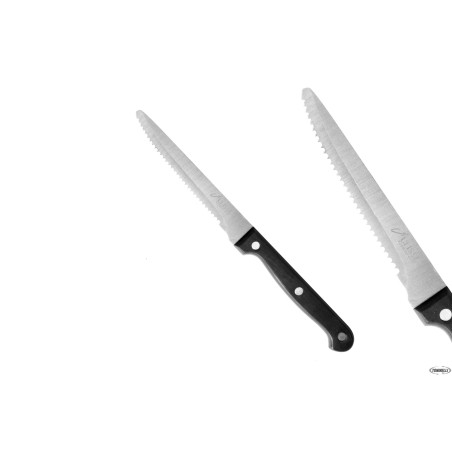COLTELLO BISTECCA SENZA PUNTA BASICO SEGHETTATO