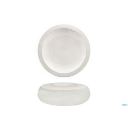 GENESYS EVO BIANCO-PIATTO ALTO CM.23,3 IN PORCELLANA CON FINITURA ESTERNA A BUCCIA D'ARANCIA