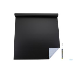 LAVAGNA AUTOADESIVA NERA IN ROTOLO CM 100X45   1 PENNARELLO A GESSO LIQUIDO BIANCO CS-WALL-100