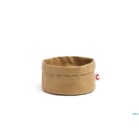 PANERAS Y ENFRIADOR-PORTA PANE IN TESSUTO  KRAFT TONDO CM 17 H.12 7455 - LAVABILE-