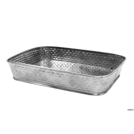 VASSOIO RETTANGOLARE ACCIAIO CM.28X18,5X3 - GPSS89