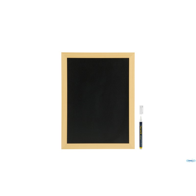 WOODY - LAVAGNA DA PARETE NERA CON CORNICE TEAK CM 30X40 CON 1 PENNARELLO BIANCO A GESSO LIQUIDO INCLUSO WBW-TE-30-40 WOODY - LAVAGNA DA PARETE NERA CON CORNICE TEAK CM 30X40 CON 1 PENNARELLO BIANCO A GESSO LIQUIDO INCLUSO WBW-TE-30-40