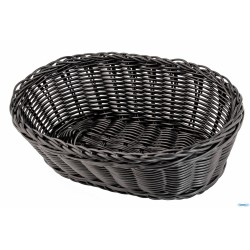 HORECAPROFESSIONAL - CESTINO PANE PESANTE OVALE CM.25X18 H 8 NERO  SPB-8CB