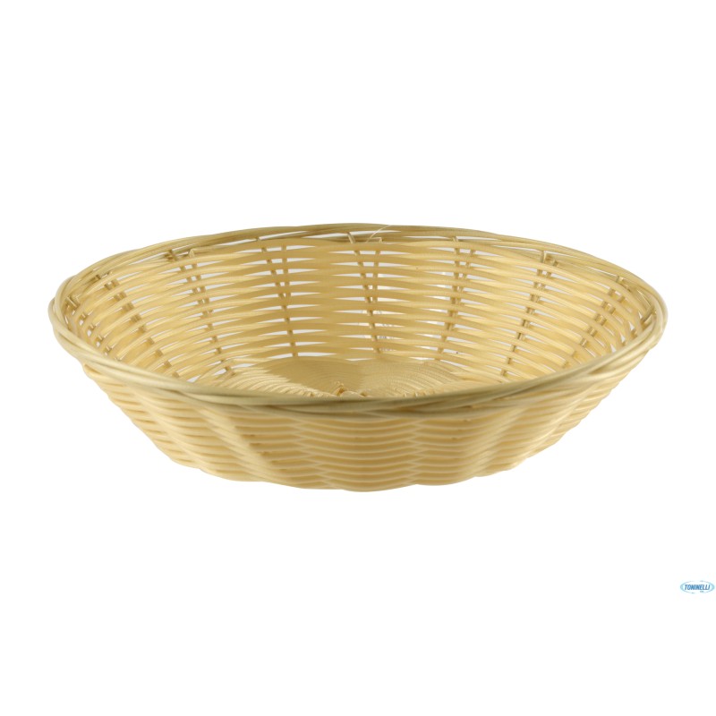 HORECAPROFESSIONAL - CESTINO PANE TONDO CM.21,5 H 5,5 NATURALE HPB-6CNT