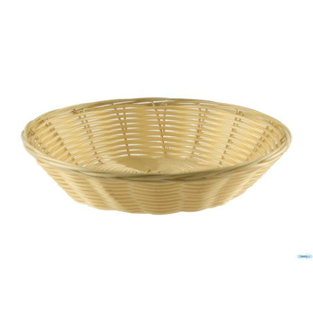 HORECAPROFESSIONAL - CESTINO PANE TONDO CM.21,5 H 5,5 NATURALE HPB-6CNT